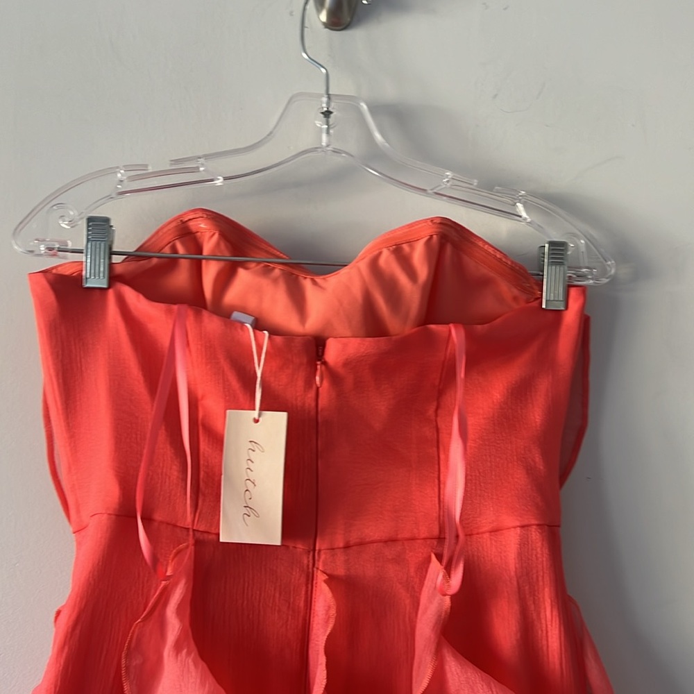 New Hutch Strapless Tiered Tulle Maxi Dress - Picture 7 of 9